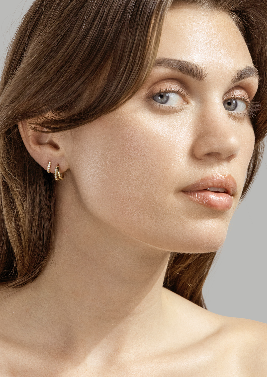 Ørering Aurora Curve - 18k Forgyldt