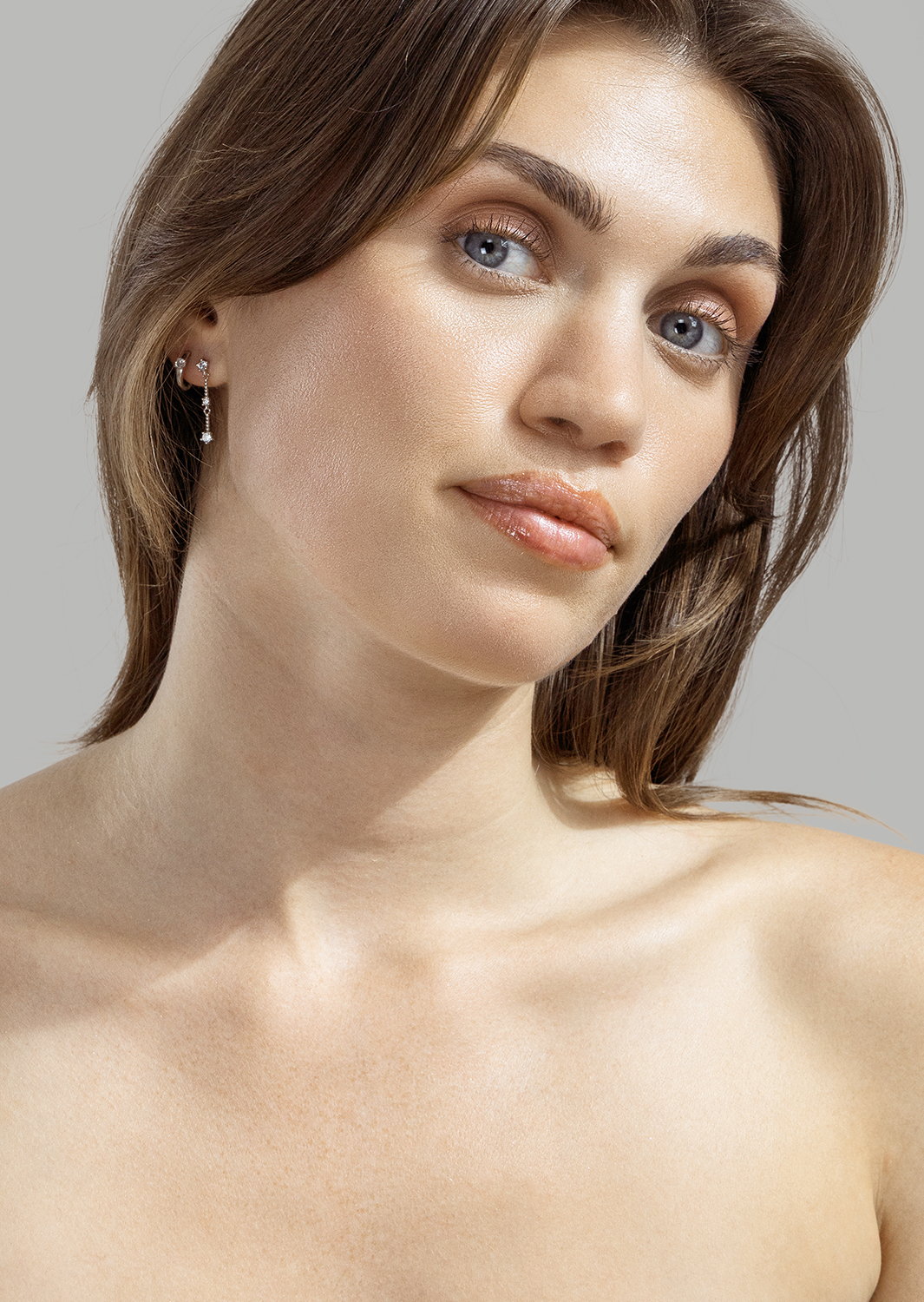 Øreringe Luna strip - Silver Plated