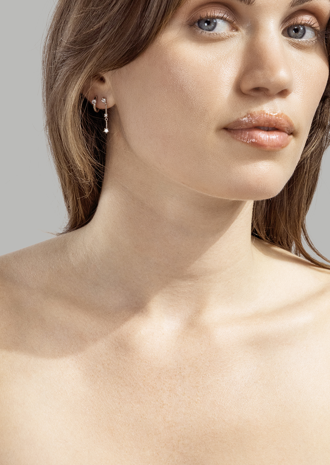 Øreringe Luna strip - Silver Plated