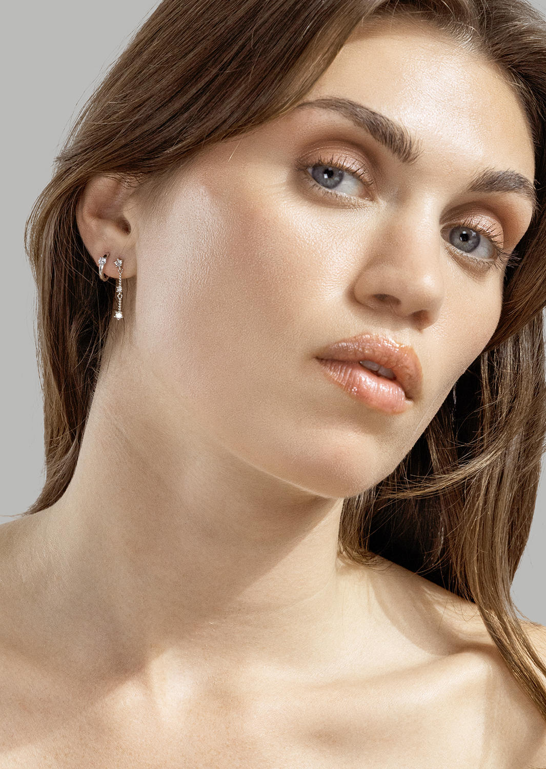 Øreringe Luna strip - Silver Plated