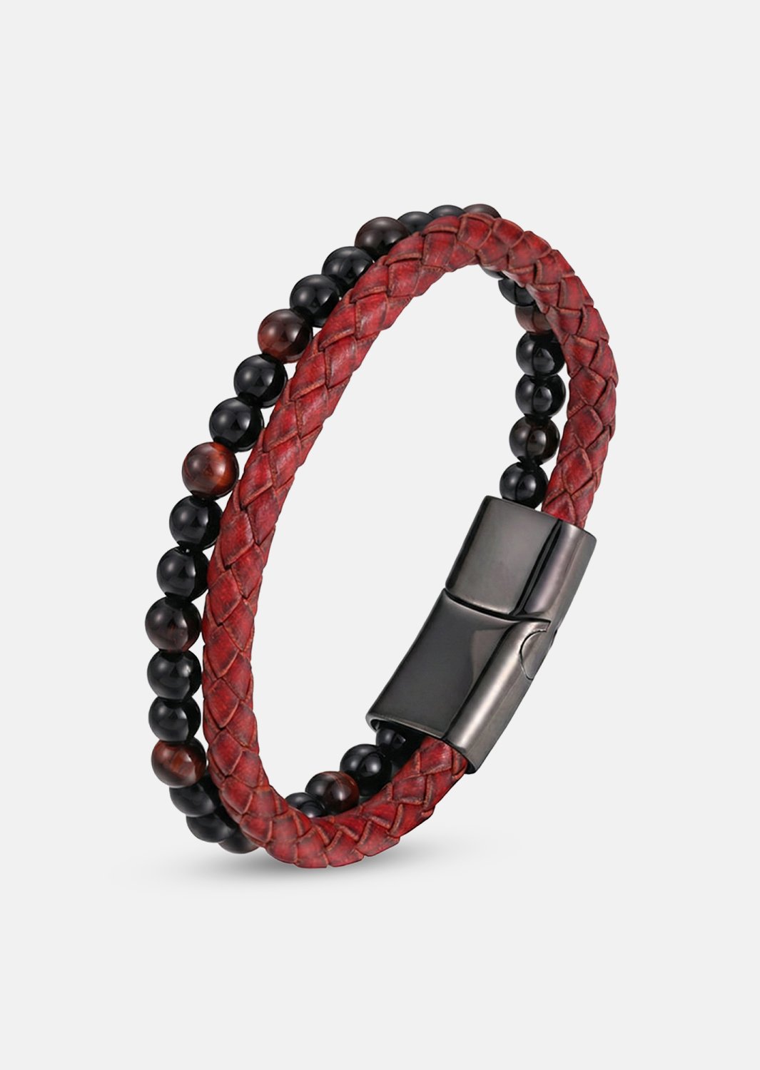 Læderarmbånd Crimson Nexus