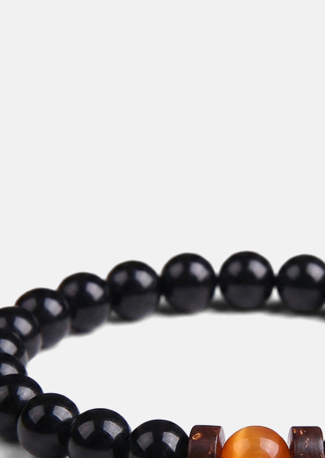 Perlearmbånd Obsidian Sphere