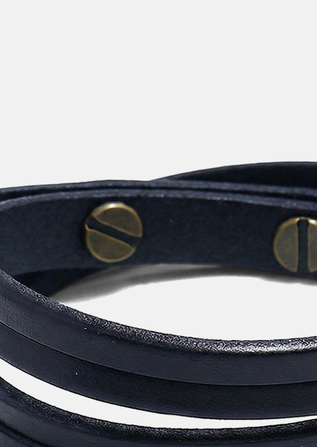 Læderarmbånd Ebon Twist