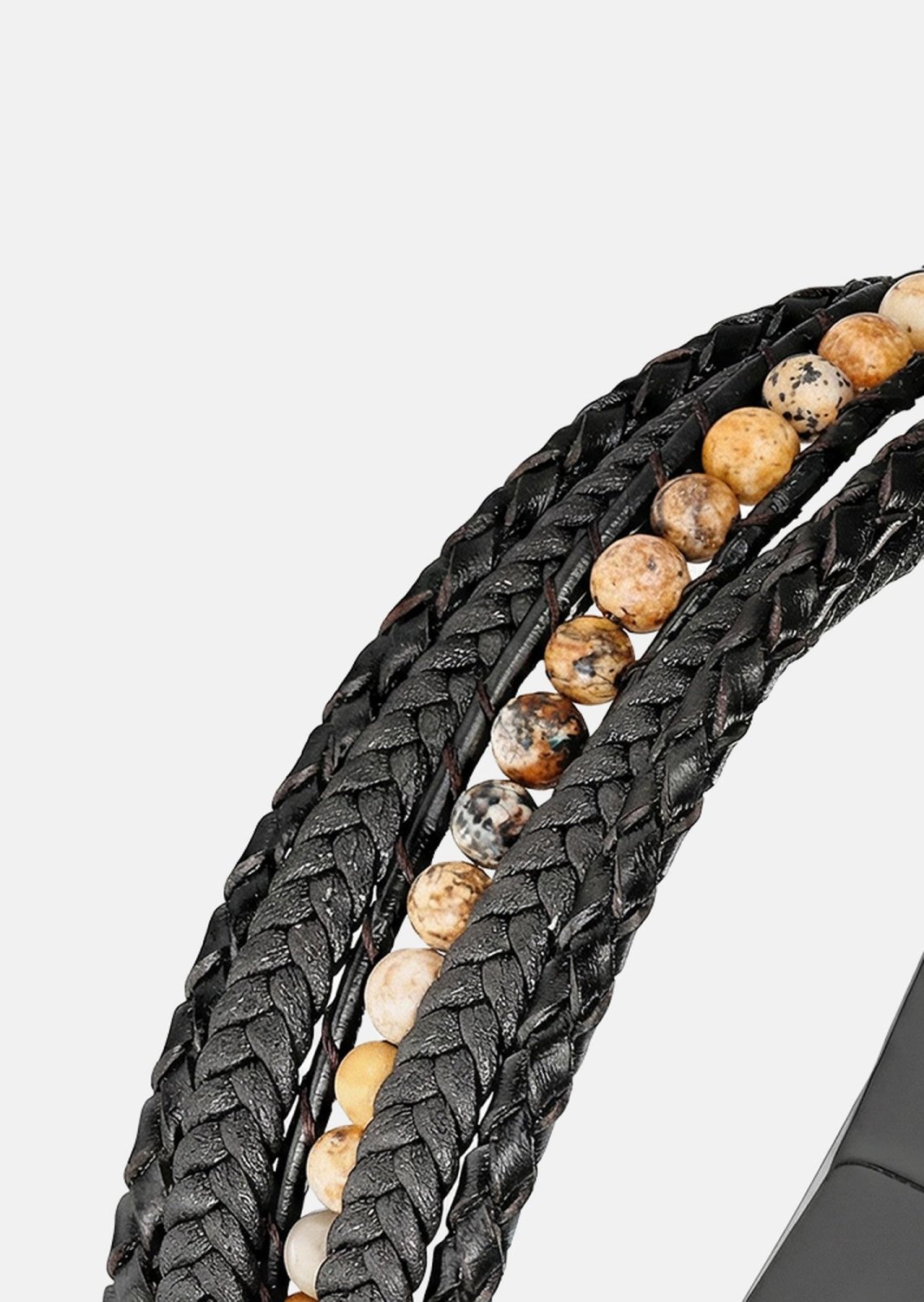 Læderarmbånd Granite Finery