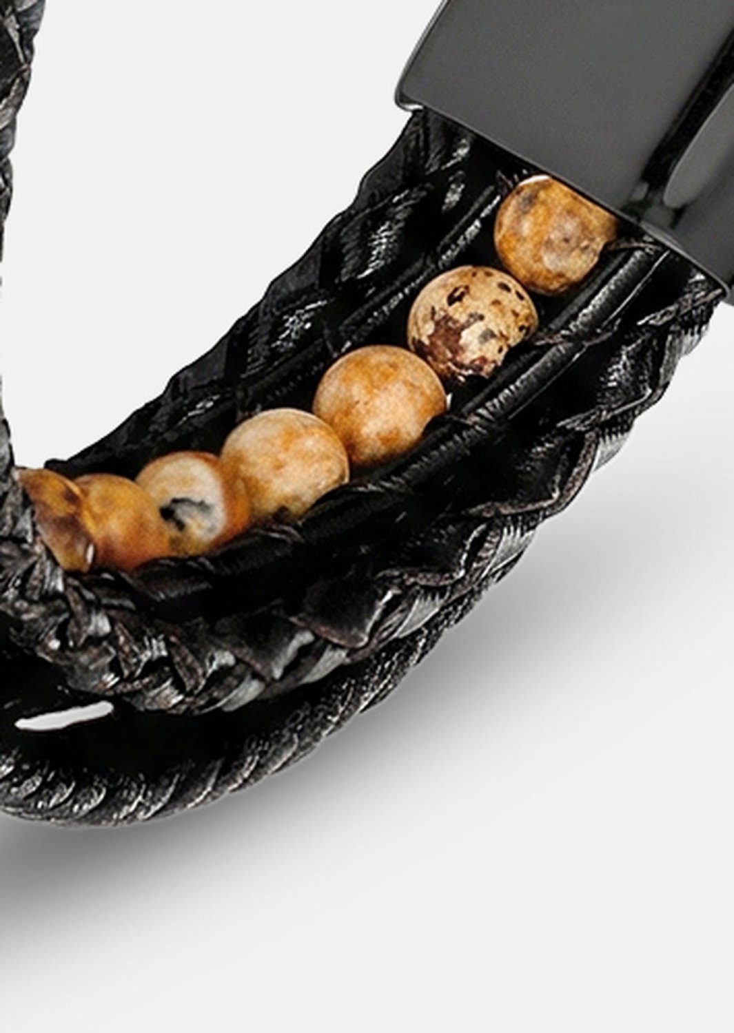 Læderarmbånd Granite Finery