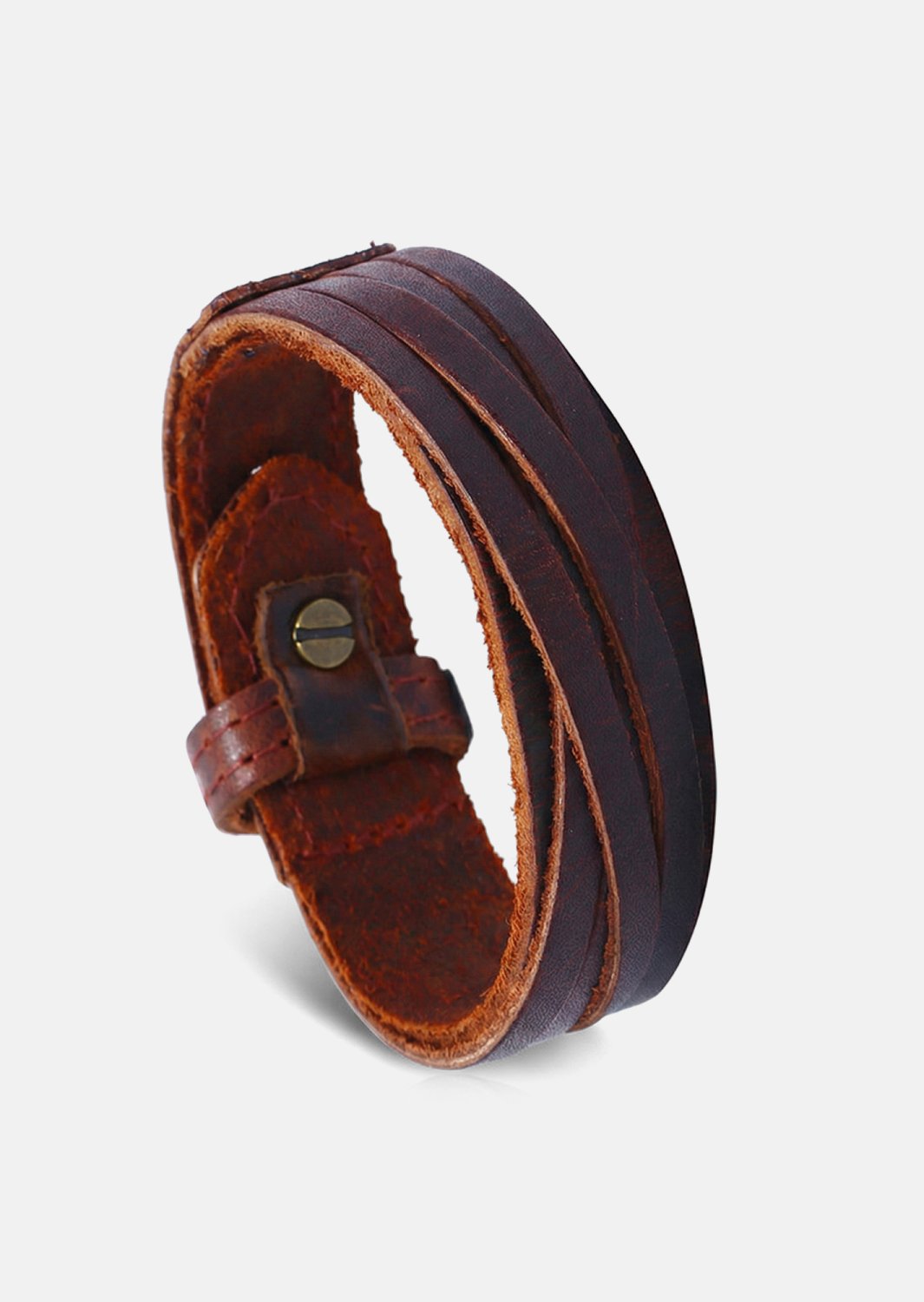 Læderarmbånd Rugged Vow