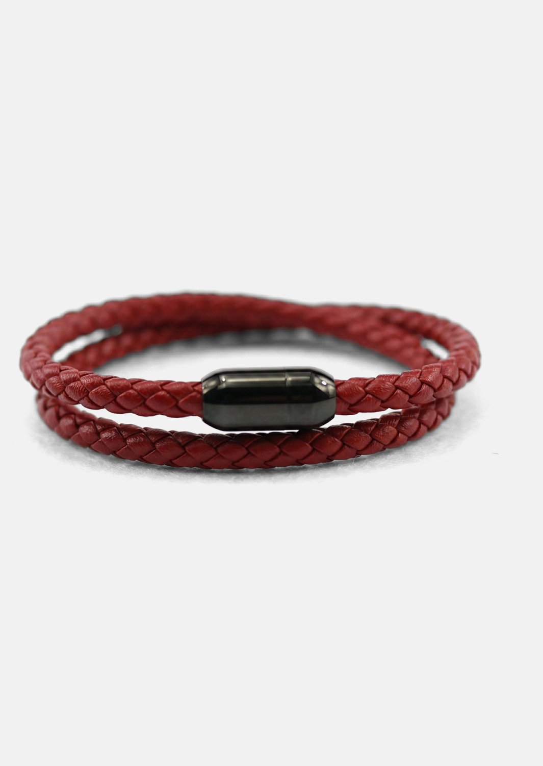 Læderarmbånd Crimson Edge