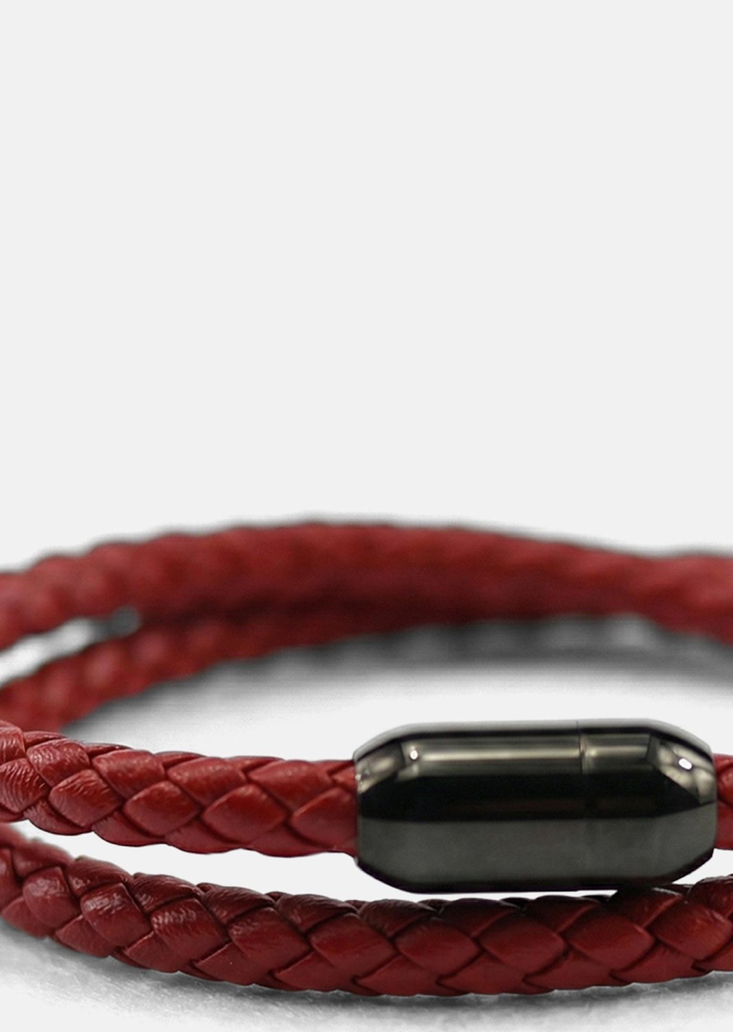 Læderarmbånd Crimson Edge