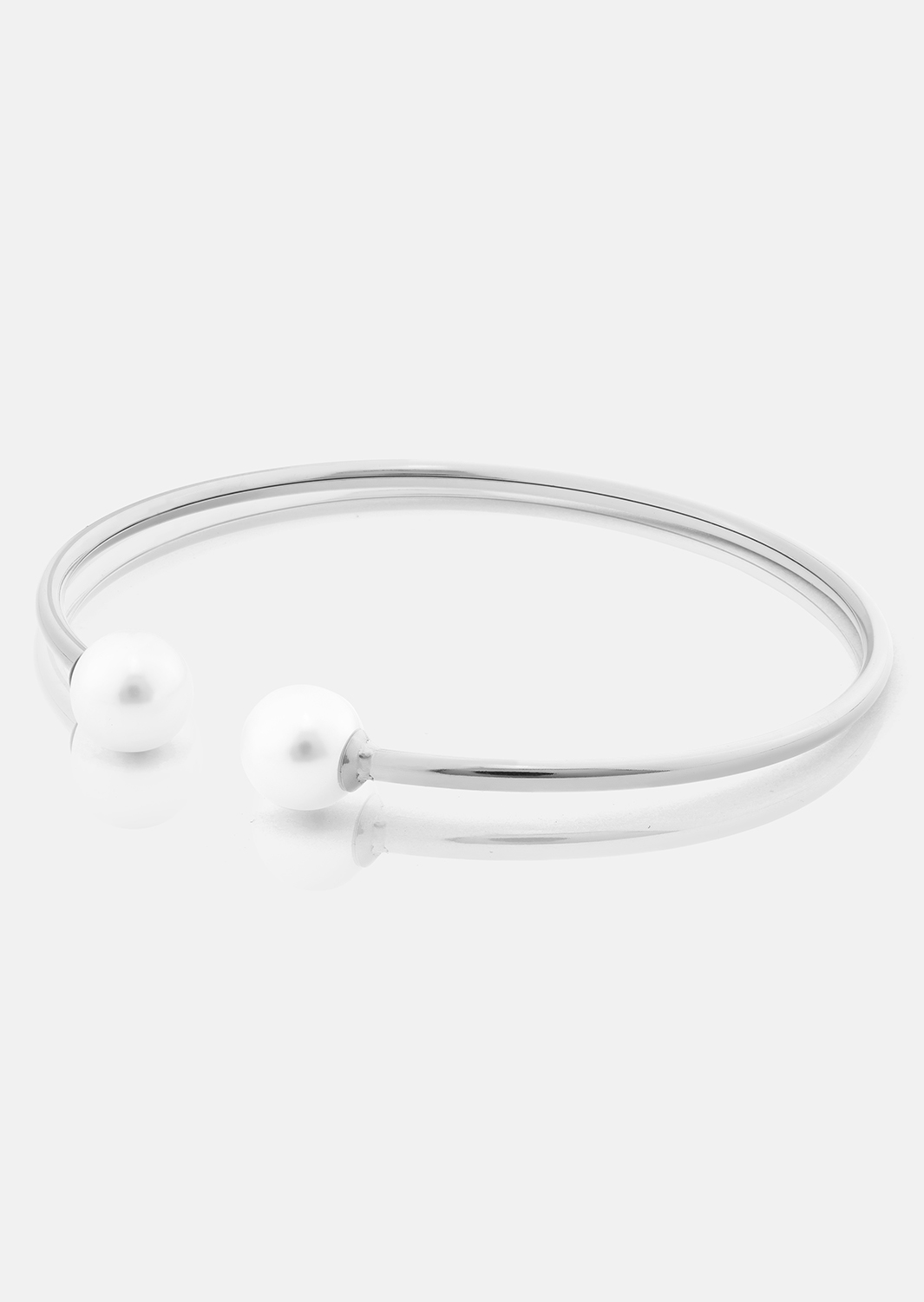 Pearl End Cuff Bracelet - Forsølvet