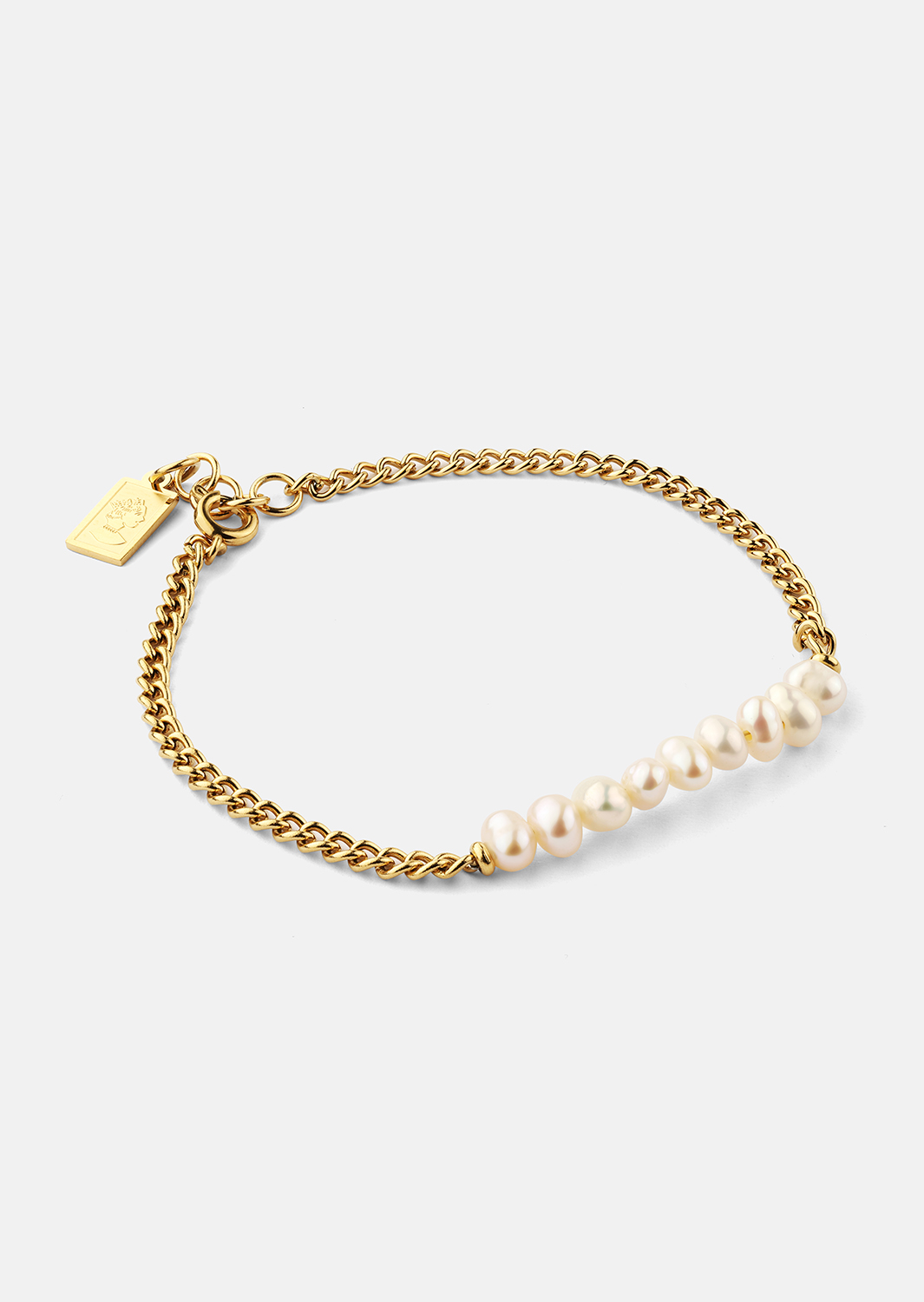 Armbånd Golden Pearl Chain - 18k Forgyldt