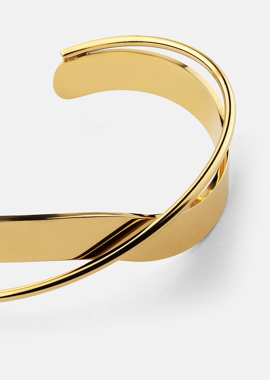 Armbånd Twist Cuff - 18k Forgyldt