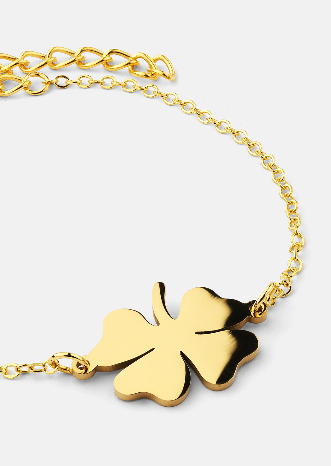 Golden Clover Charm Bracelet - 18k Forgyldt