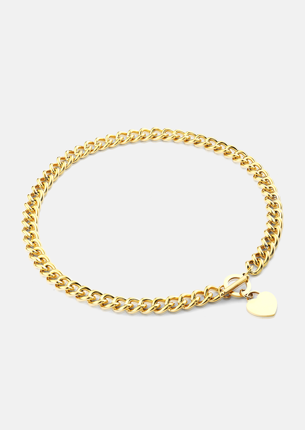 Luxe Circle Charm Necklace - 18k Forgyldt