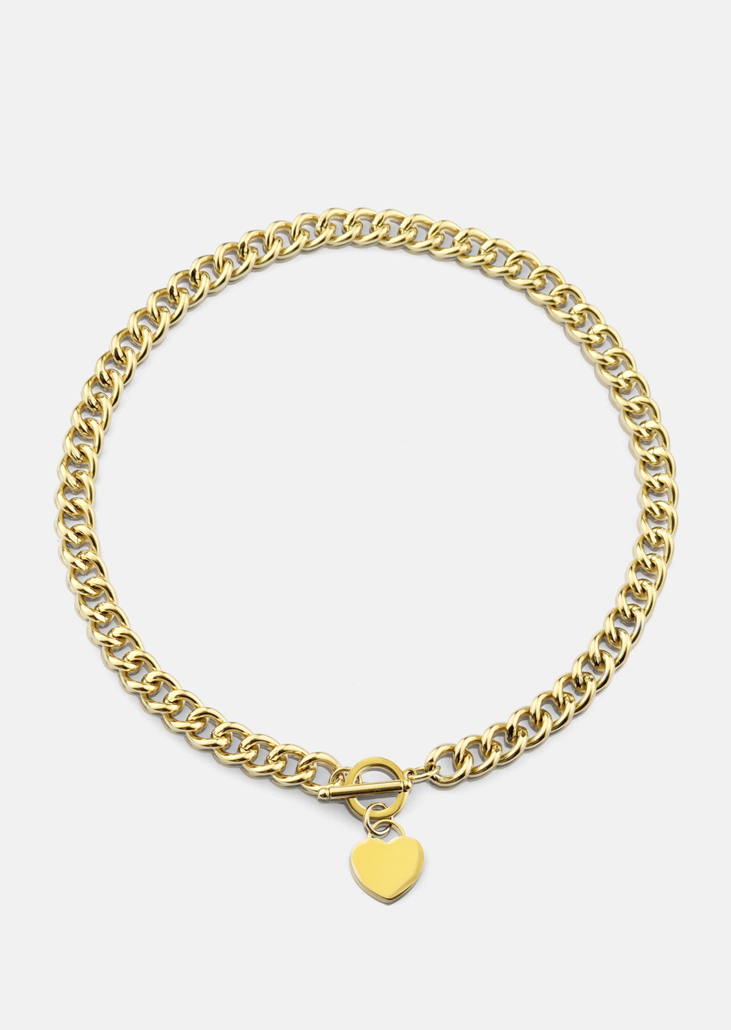 Luxe Circle Charm Necklace - 18k Forgyldt