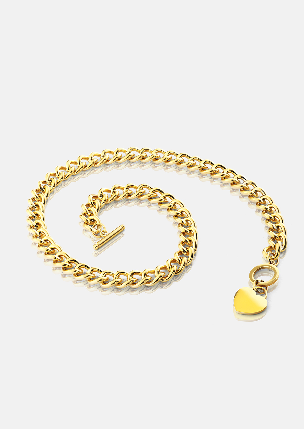 Luxe Circle Charm Necklace - 18k Forgyldt