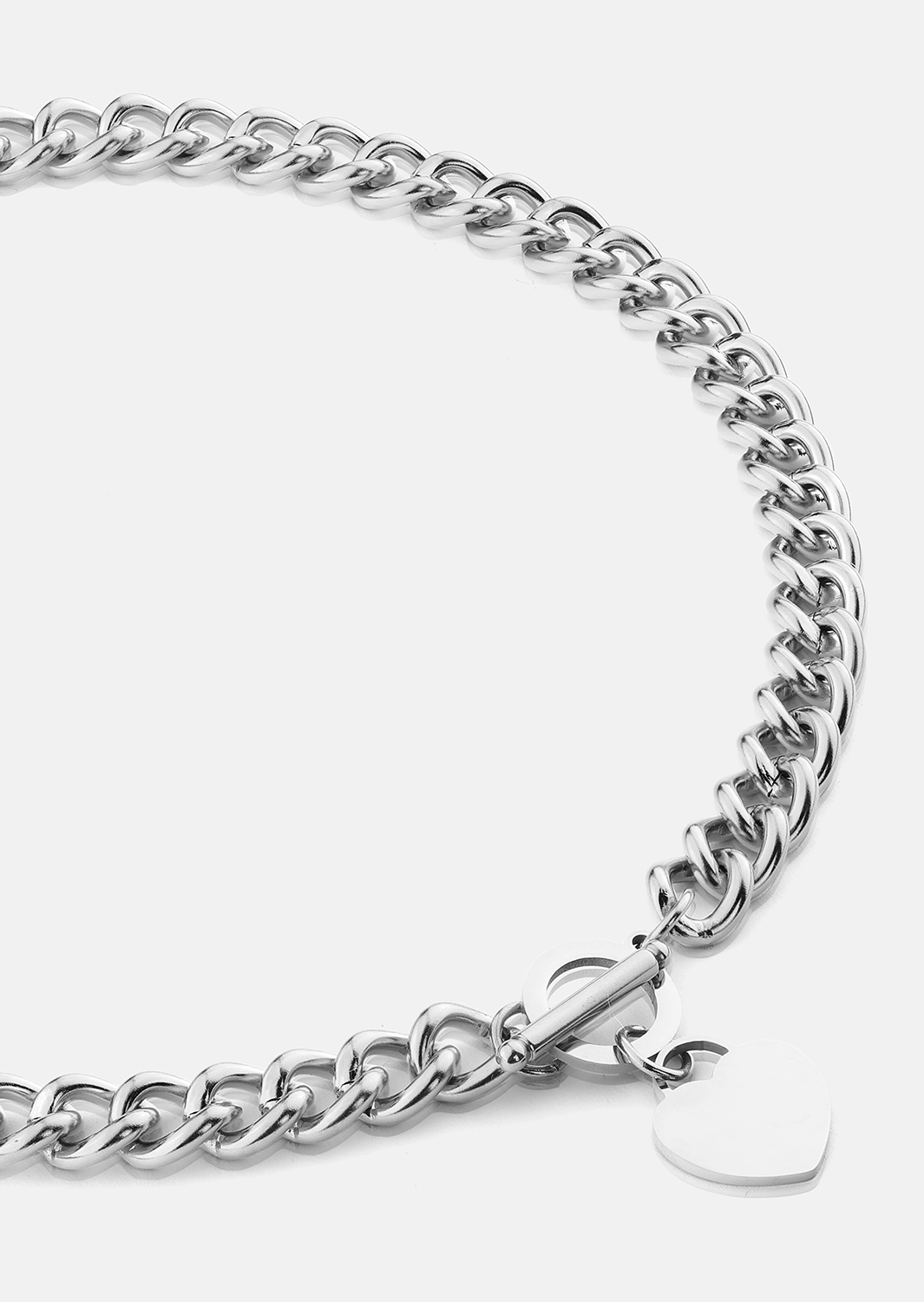 Luxe Circle Charm Necklace - Forsølvet