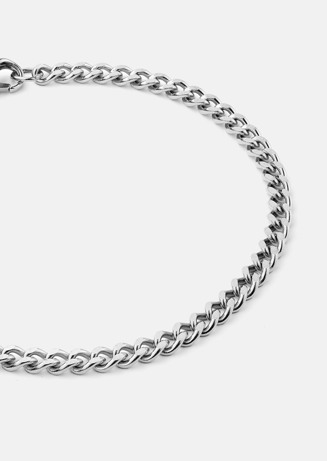 Silver Link Chain Bracelet - Forsølvet