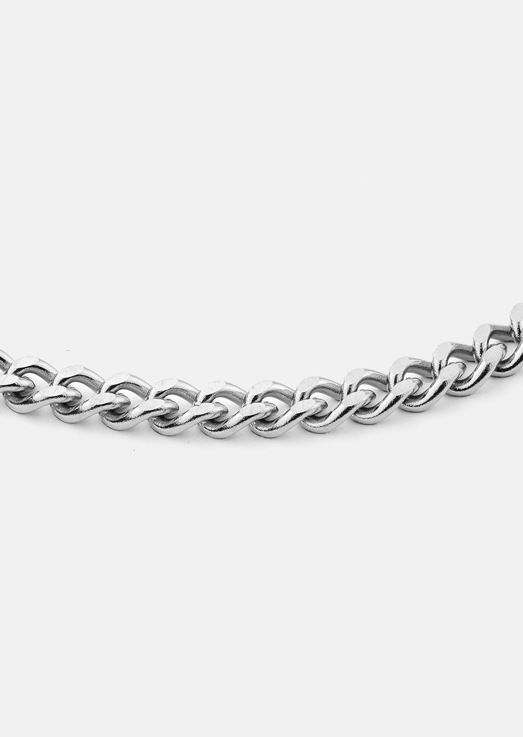 Silver Link Chain Bracelet - Forsølvet