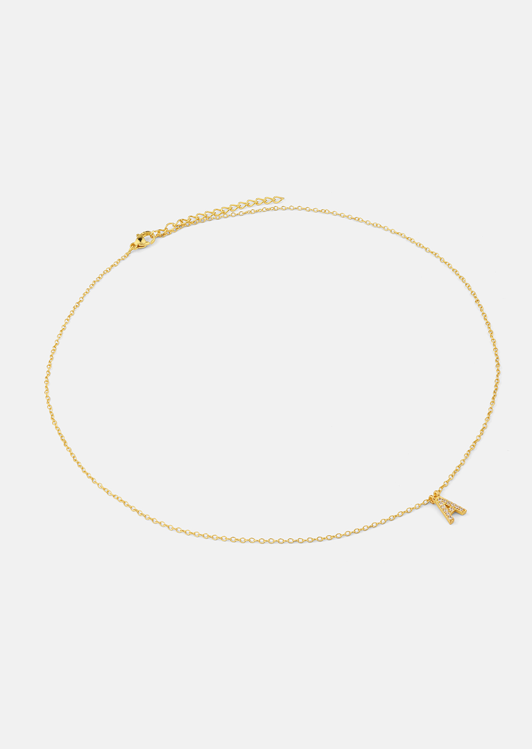 Halskæde Initial Letters A-N – 18k Forgyldt