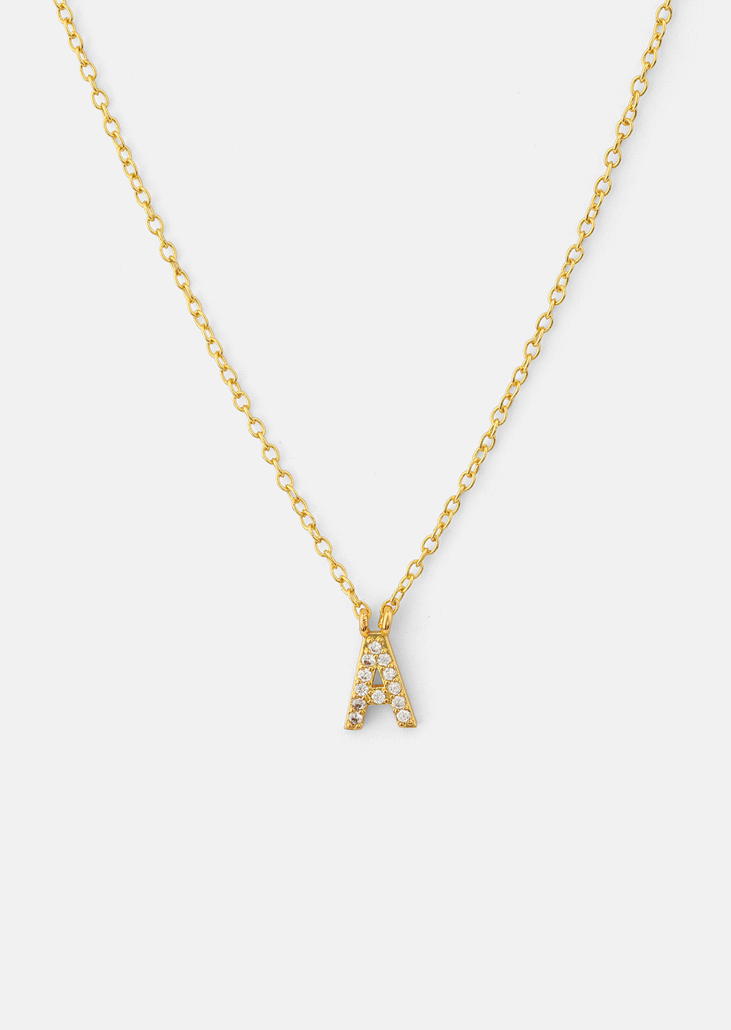 Halskæde Initial Letters A-N – 18k Forgyldt