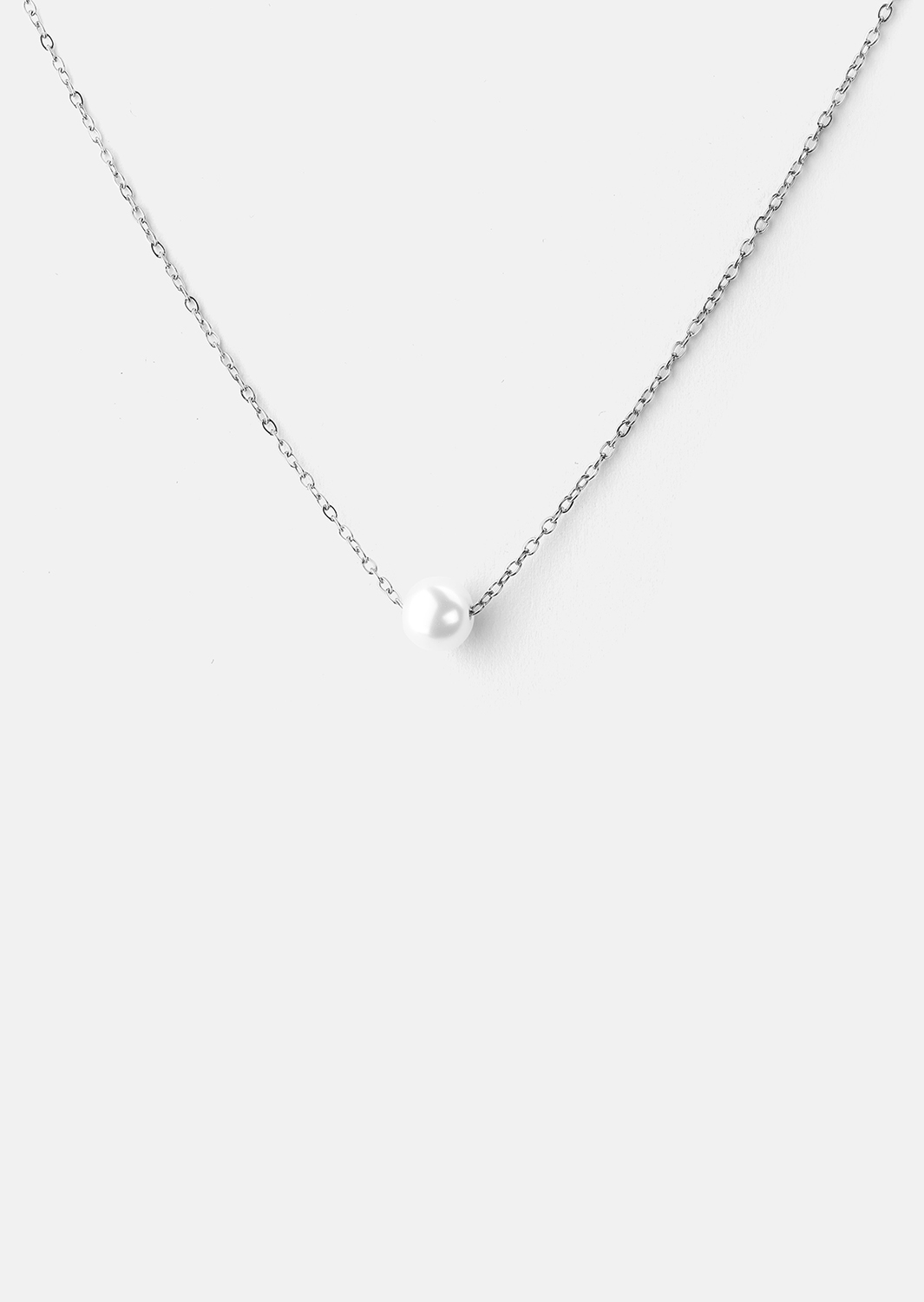 Halskæde Mini Pearl - Forsølvet