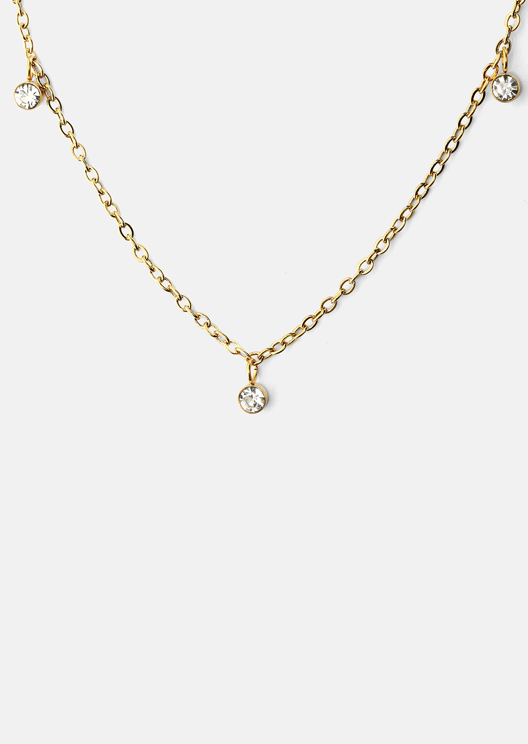 Halskæde Luna Drops - 18k Forgyldt