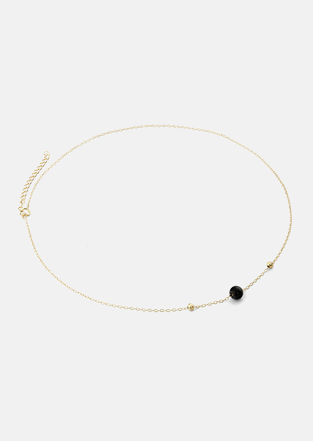 Halskæde Noir Sphere - 18k Forgyldt