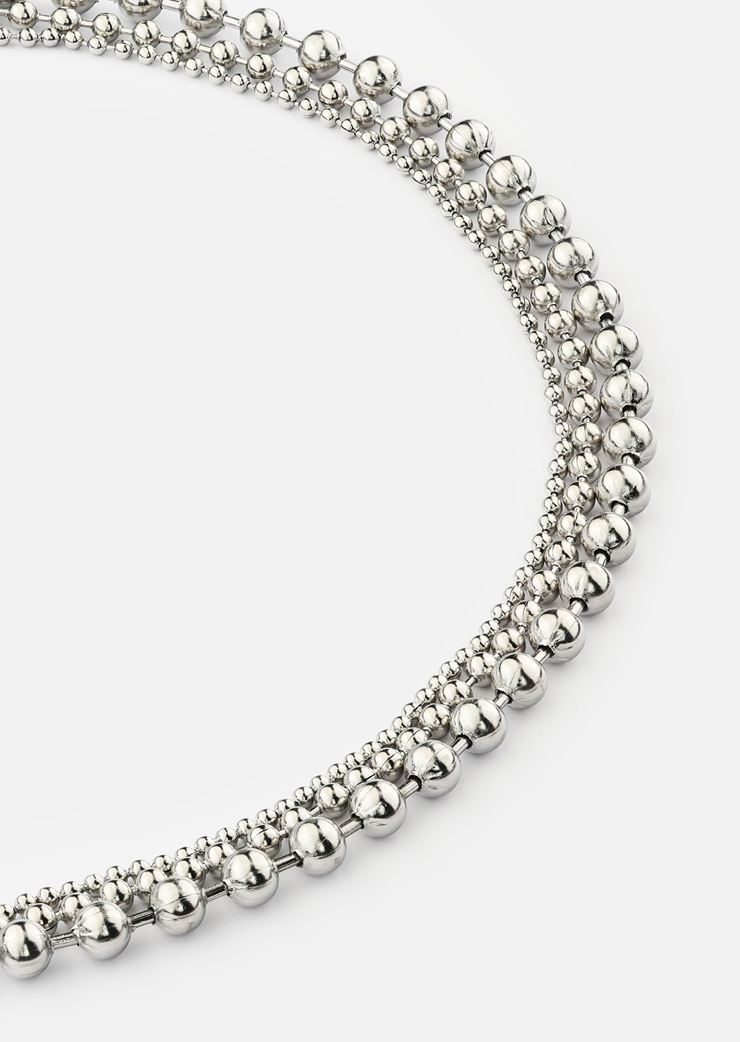 Halskæde Layered Shine – Forsølvet