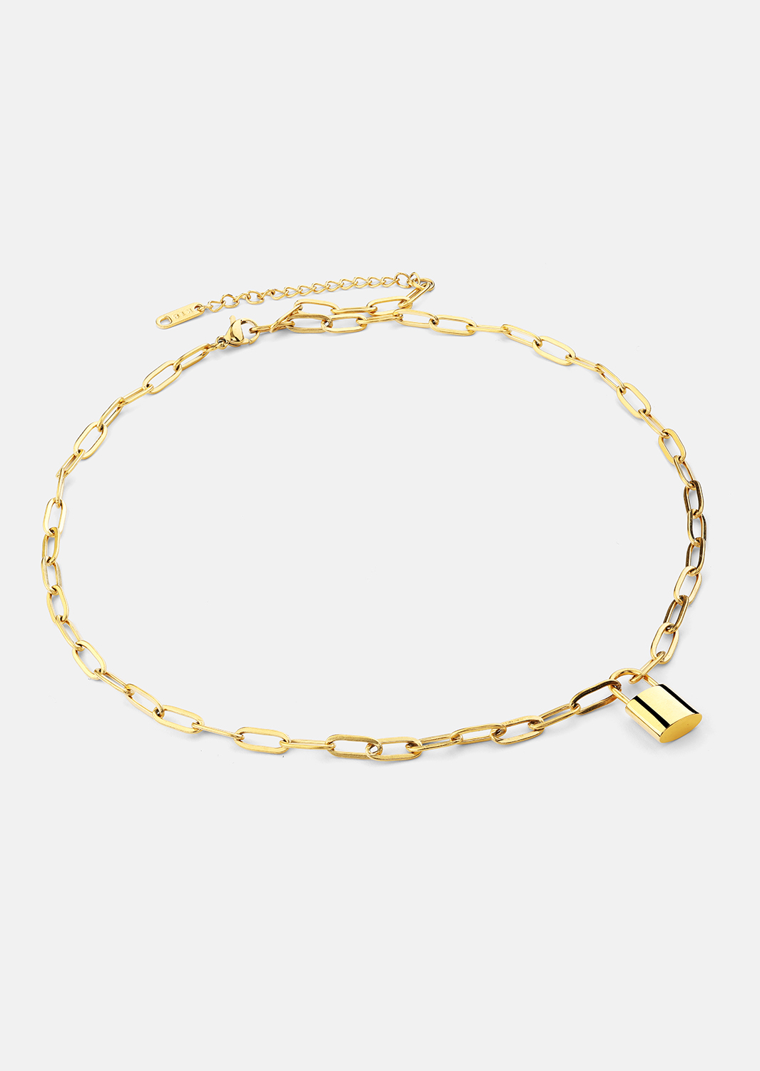Halskæde Golden Lock – 18k Forgyldt