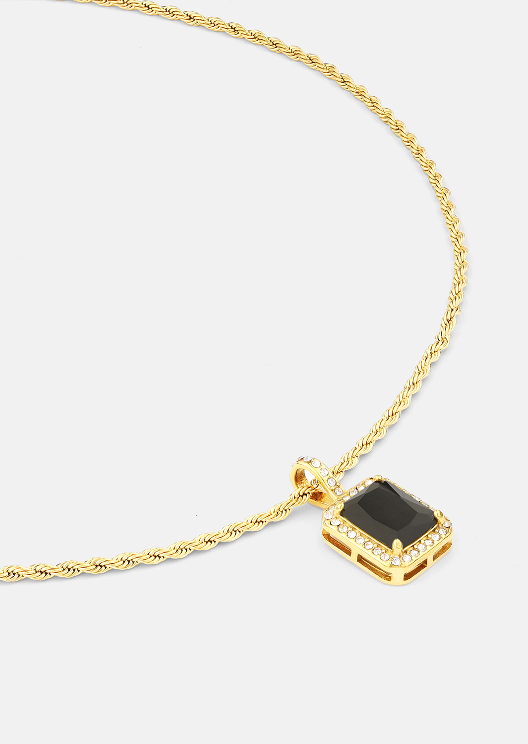 Halskæde Black Luxe - 18k Forgyldt