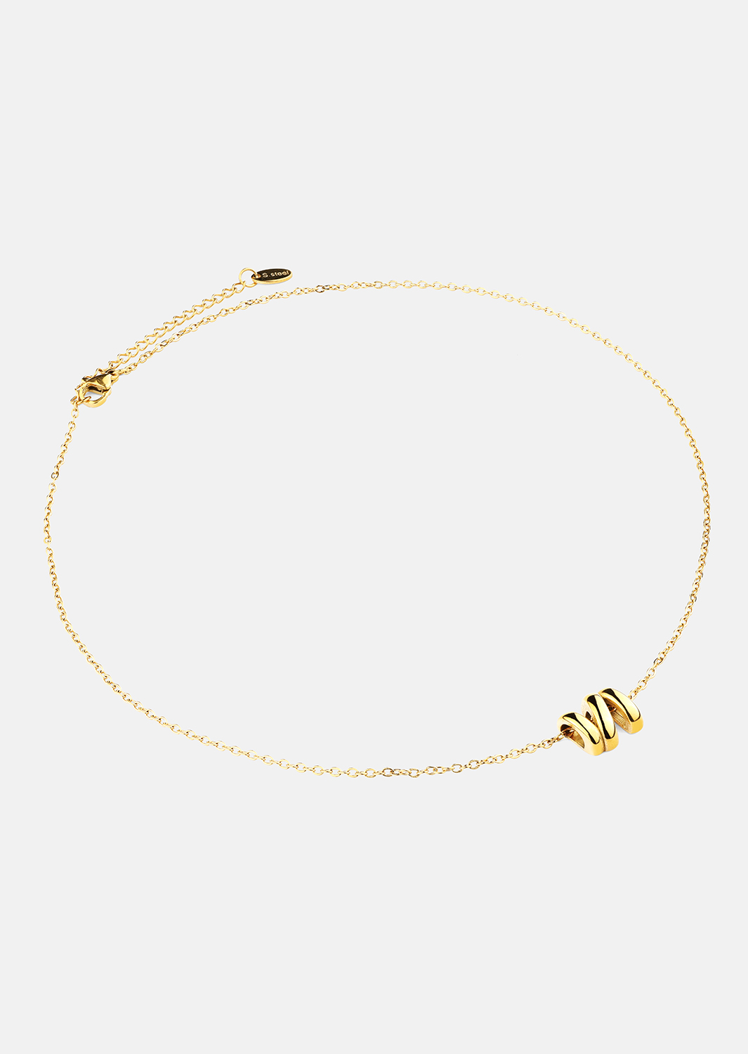 Halskæde W-Twist – 18k Forgyldt