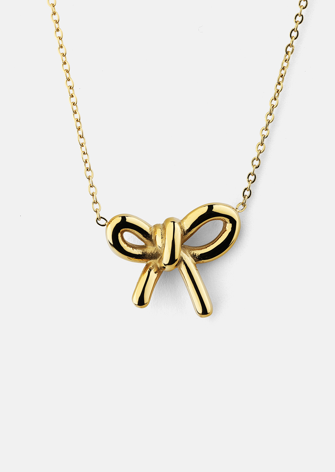 Halskæde Golden Bow - 18k Forgyldt