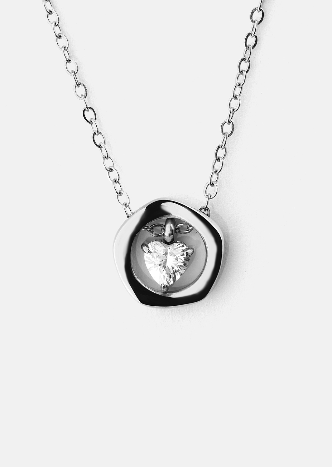Halskæde Silver Heart – Forsølvet