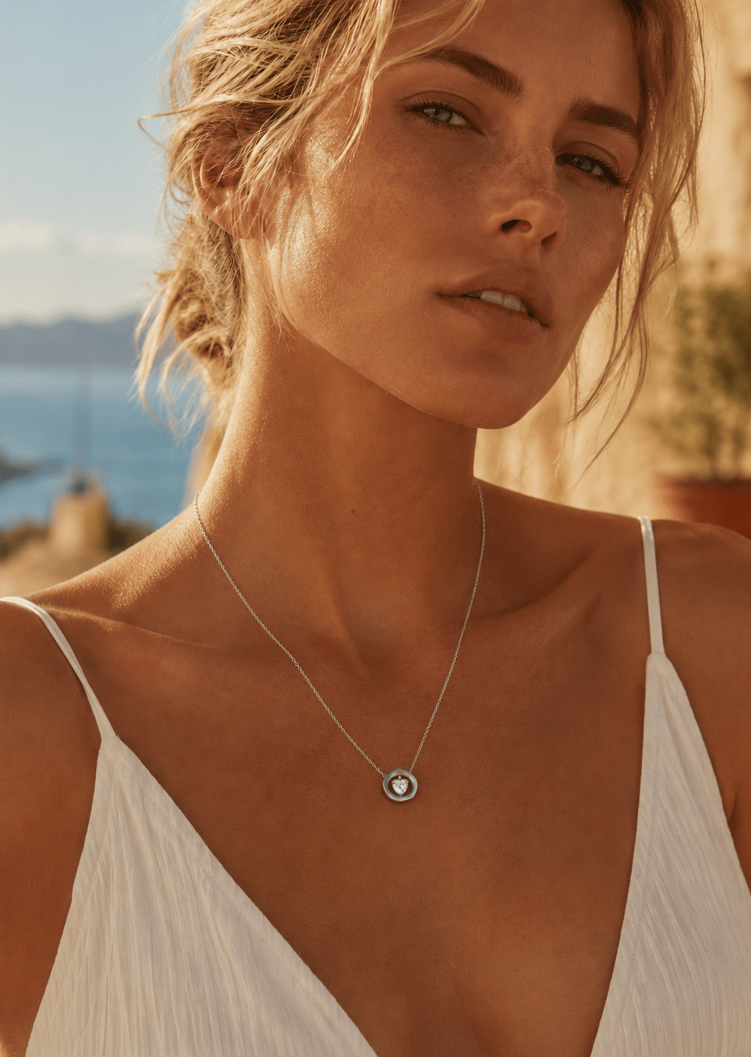 Halskæde Silver Heart – Forsølvet