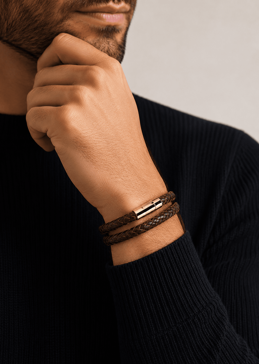 Læderarmbånd Grit Aura
