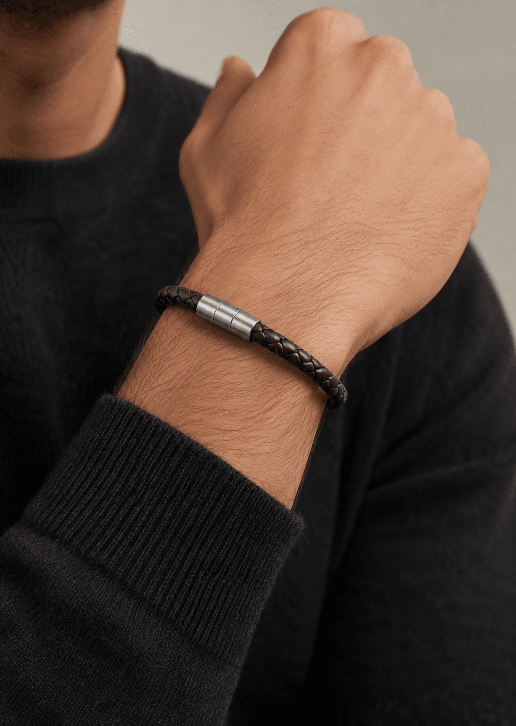 Læderarmbånd Crimson Arc