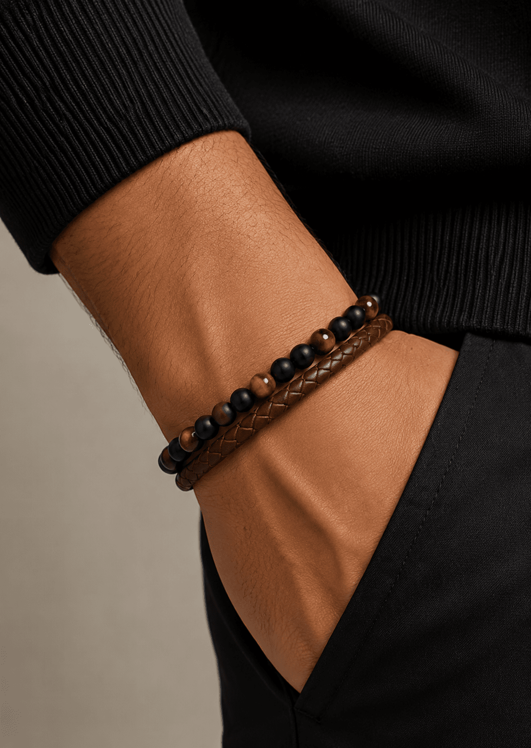 Læderarmbånd Luxe Tangle