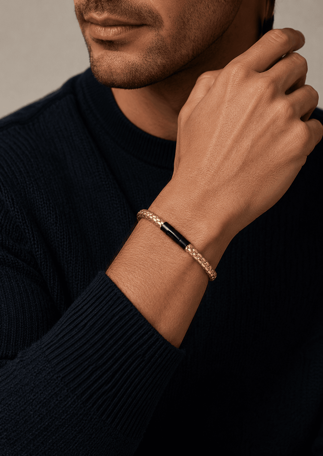 Læderarmbånd Cerulean Nexus