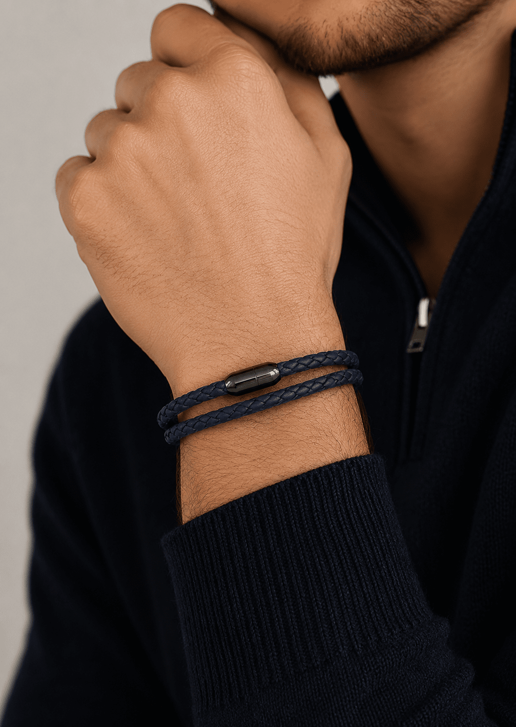 Læderarmbånd Silent Crest