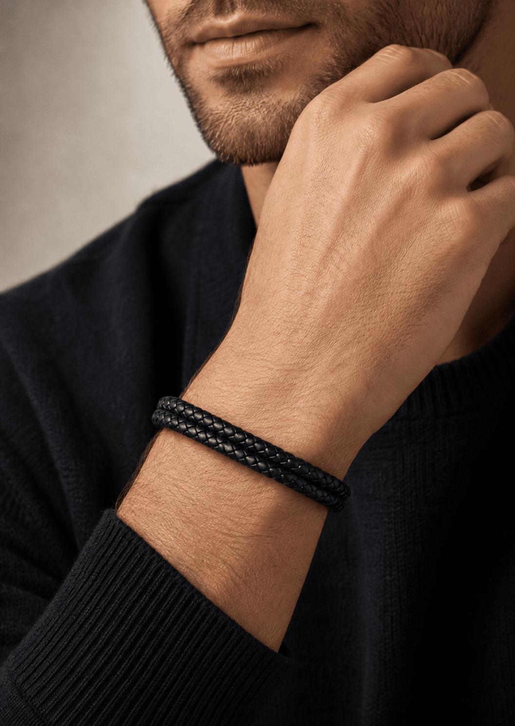 Læderarmbånd Titan Knot