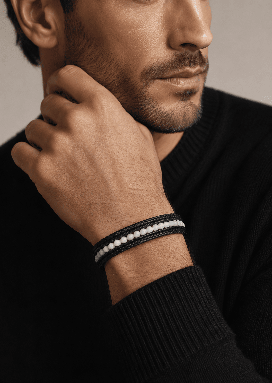 Læderarmbånd Titan Leaf