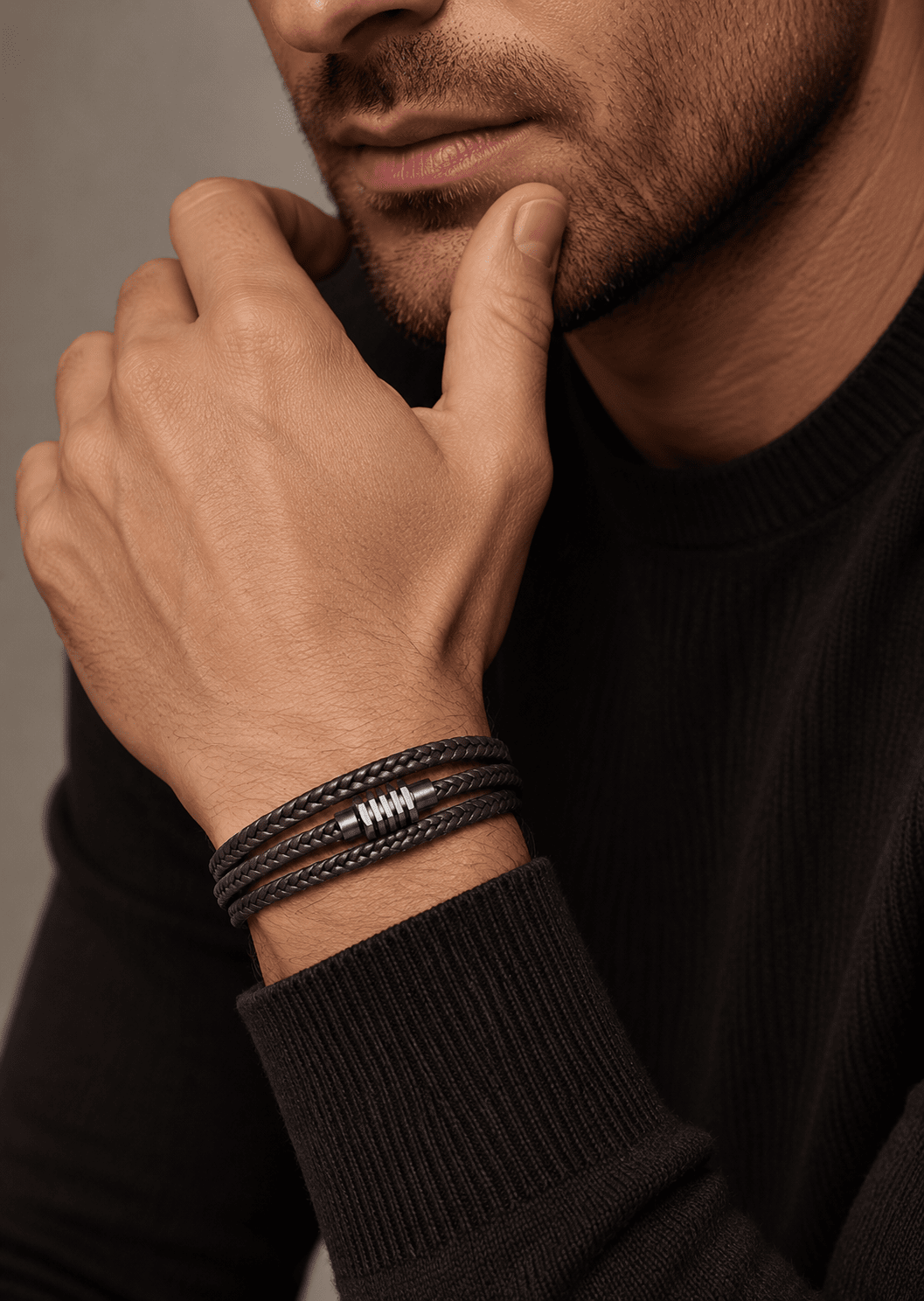 Læderarmbånd Verdant Veil