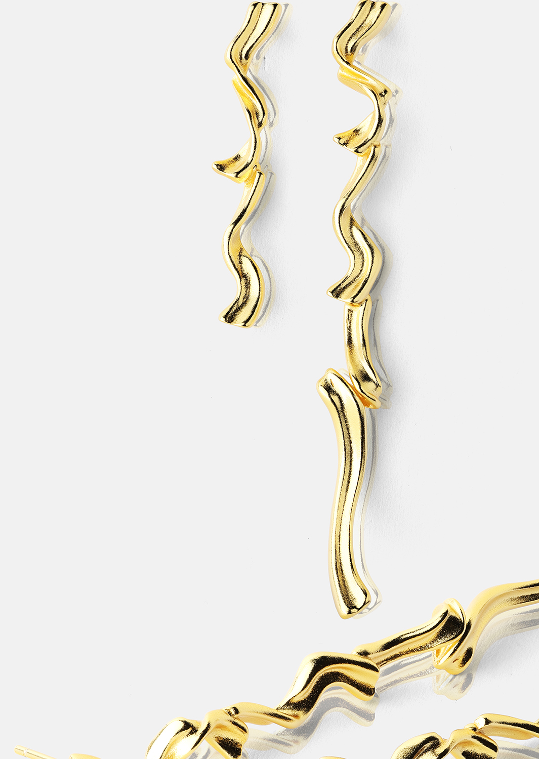 Ørering Flow- 18k Forgyldt