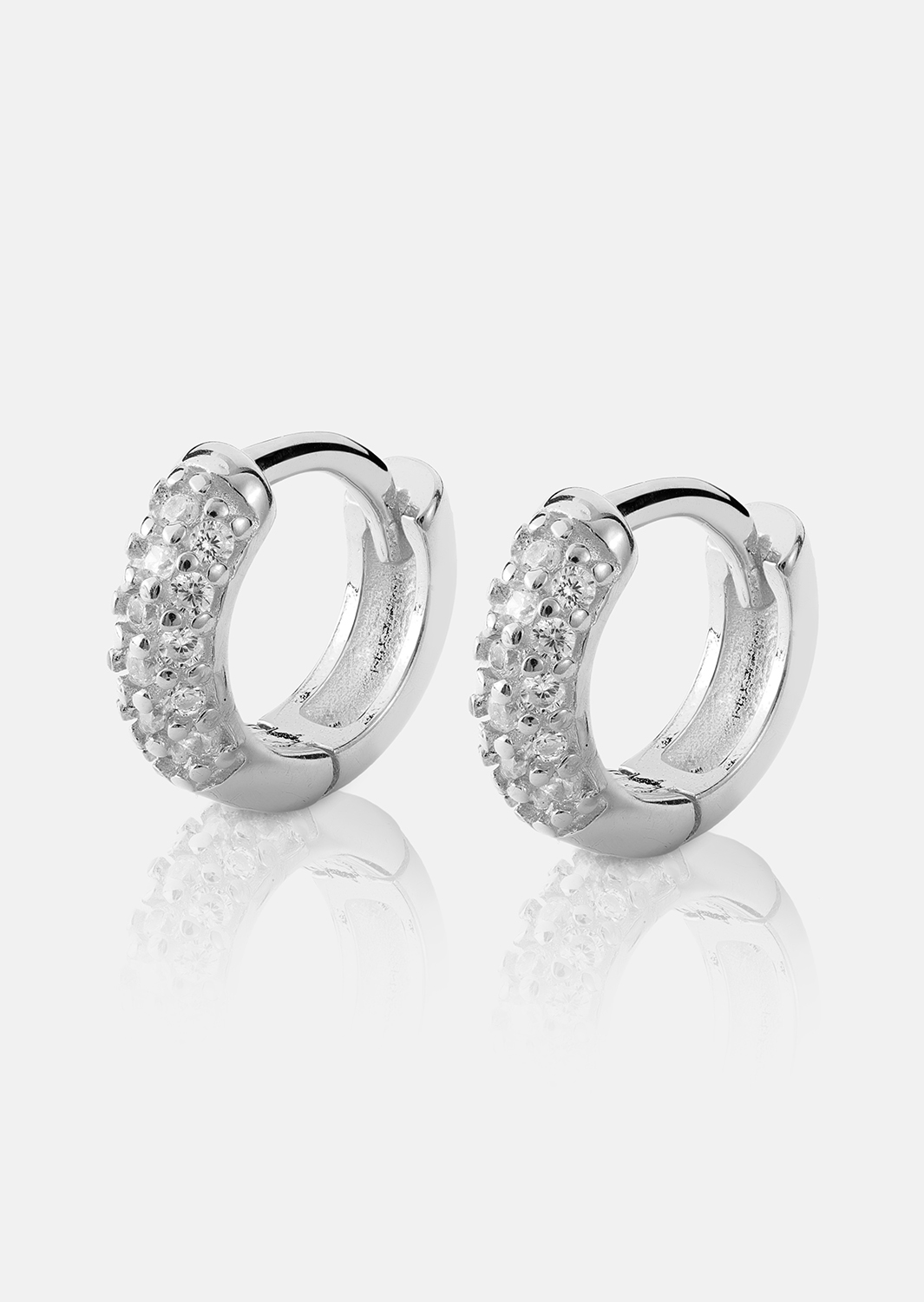 Ørering Shimmer Hoops - Forsølvet
