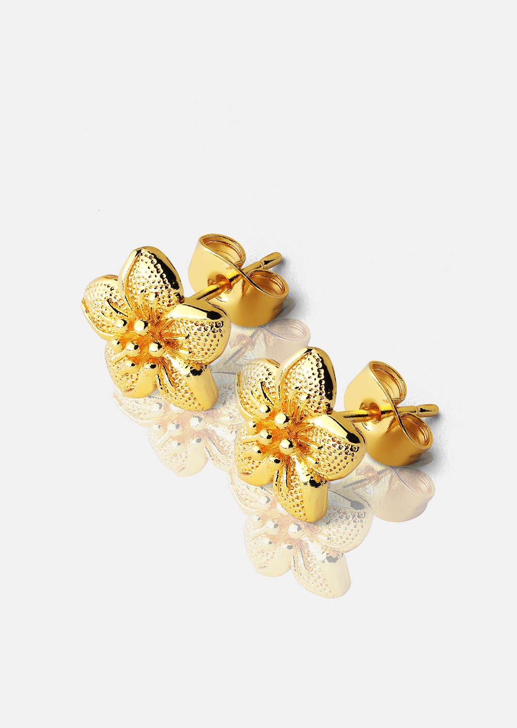 Ørering Flores - 18k Forgyldt