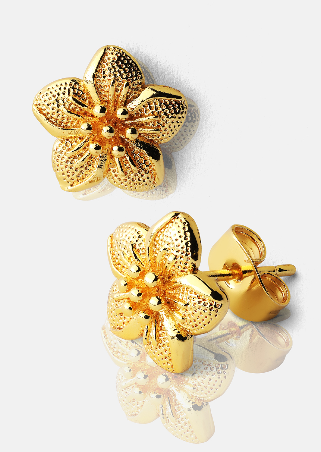 Ørering Flores - 18k Forgyldt