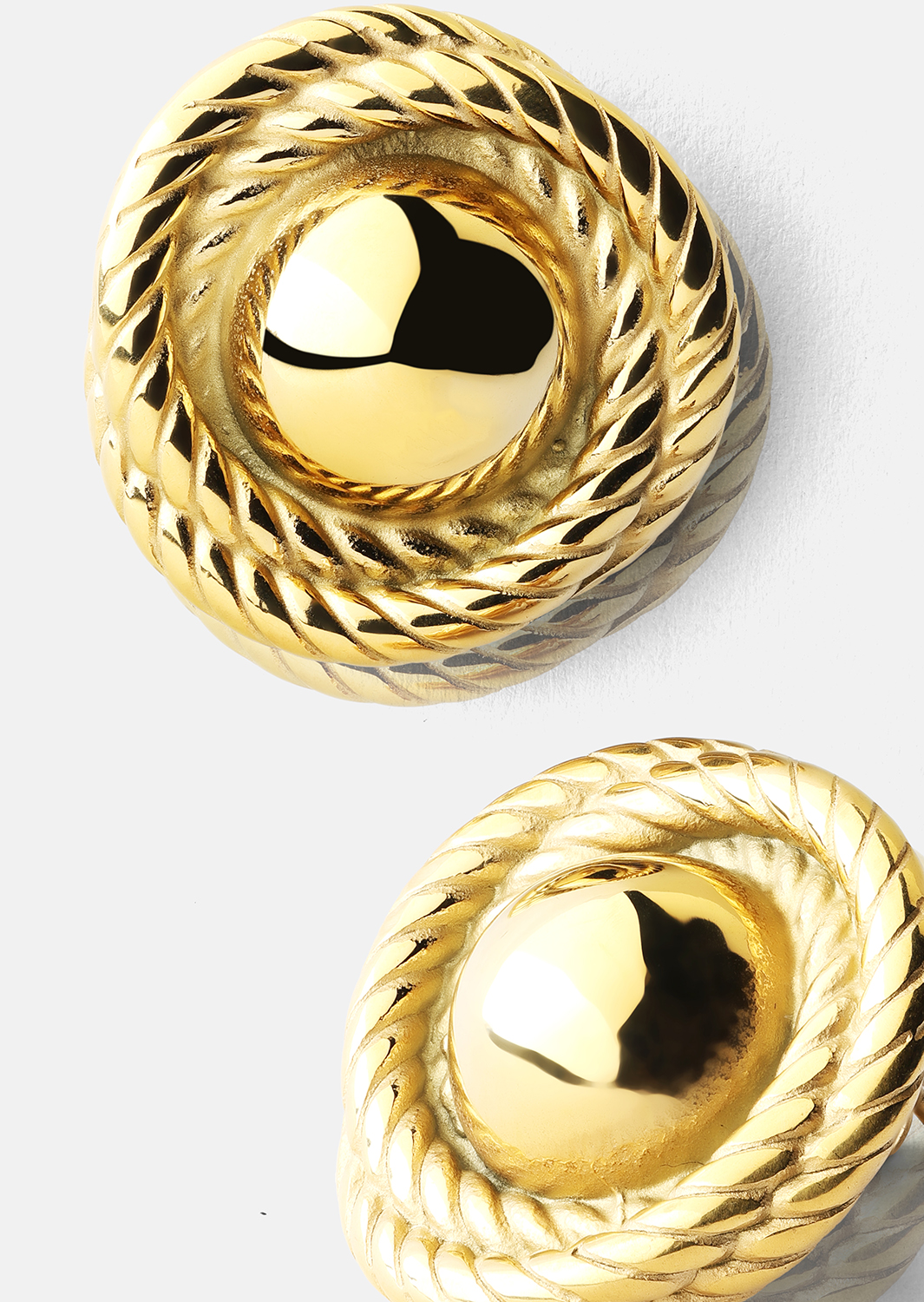 Ørering Regal Twist - 18k Forgyldt