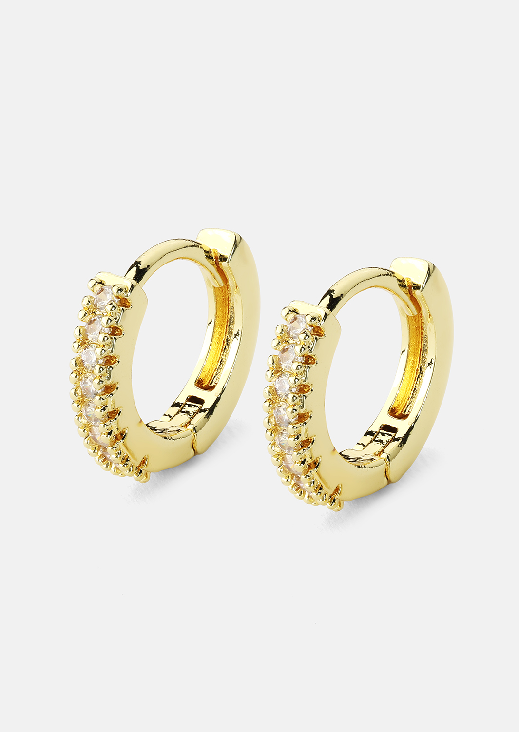 Ørering Aitana hvid - 18k Forgyldt
