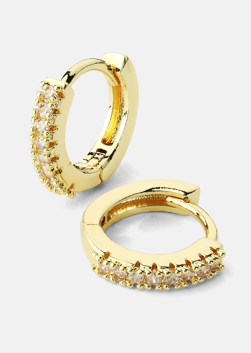 Ørering Aitana hvid - 18k Forgyldt