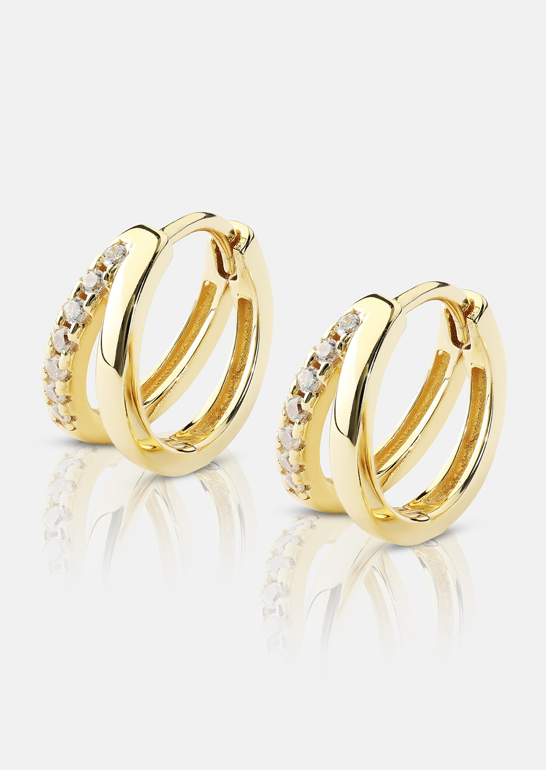 Ørering Aurora Curve - 18k Forgyldt